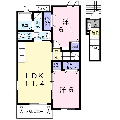 エクセレント　ガーデン　雅Ⅱ（204） 間取り図画像