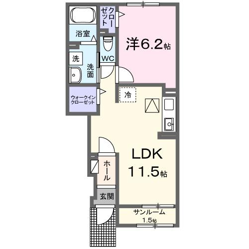 サクラレジェンドＥ（102） 間取り図画像