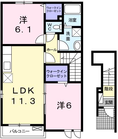 アルモニーＣ（201） 間取り図画像