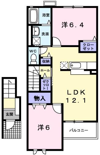 グランツ　ミッテⅡ（202） 間取り図画像