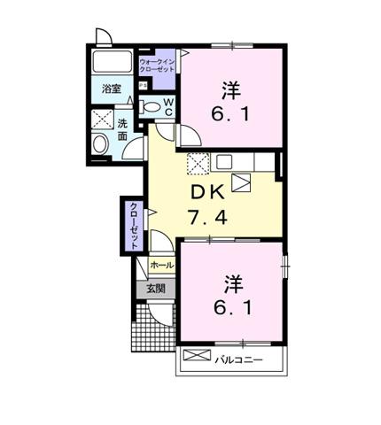 エアリーガーデンⅡ（103） 間取り図画像