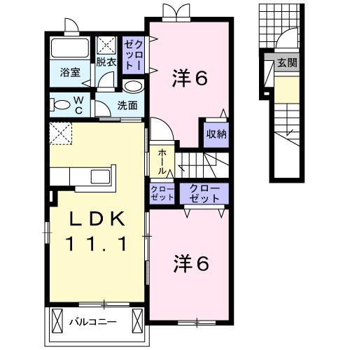 グランデエリアールⅡ（203） 間取り図画像