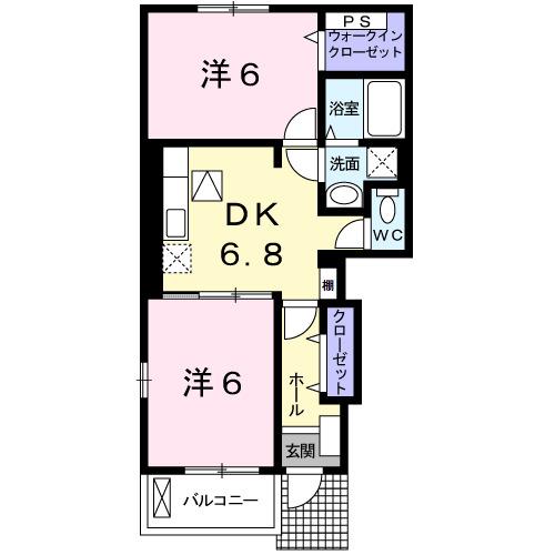 ヴァンベール　Ⅴ（101） 間取り図画像