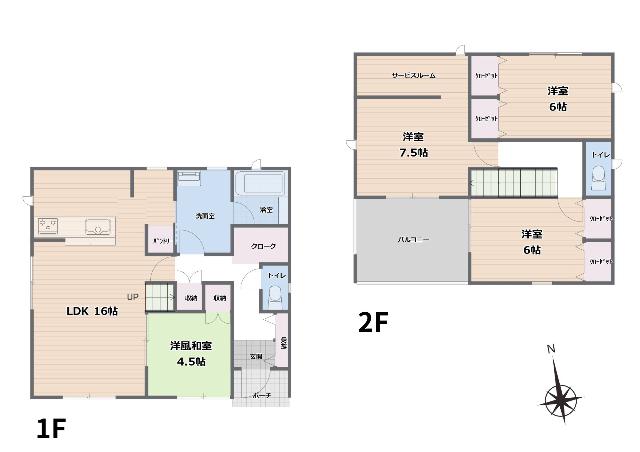 成田市本城新築戸建 間取り図画像
