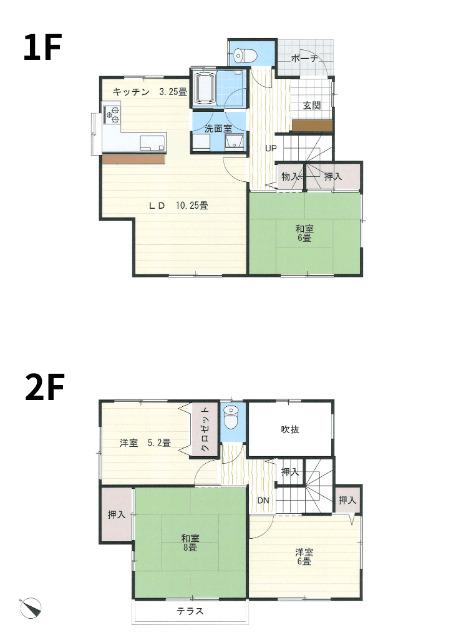 八街市八街中古戸建 間取り図画像