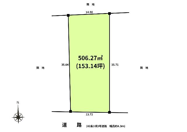富里市七栄売地 区画図