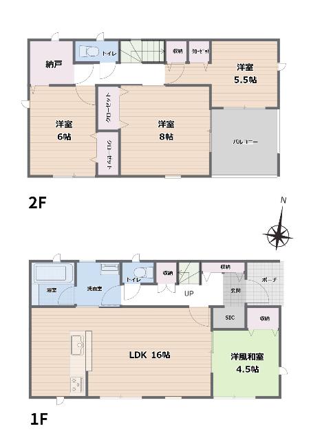 成田市西三里塚新築戸建 間取り図画像