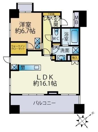 ルネス大井町ゼームス坂 間取り図画像