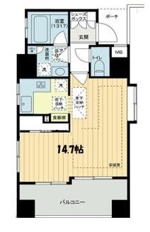 ルネス大井町ゼームス坂 間取り図画像
