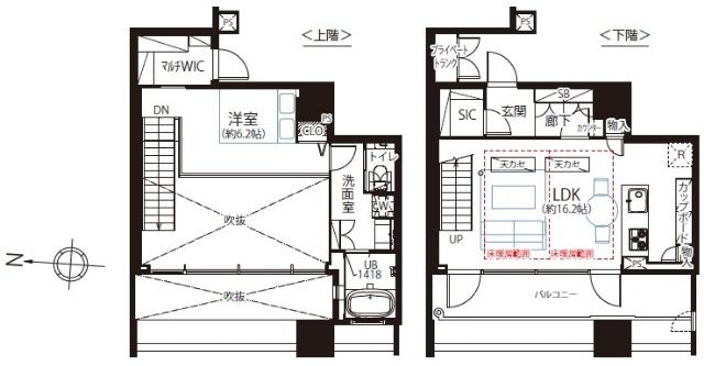 ワールドシティタワーズ　ブリーズタワー 間取り図画像