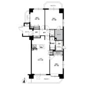朝日マンション御殿山 間取り図画像