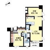 グリーンパーク新富町 間取り図画像