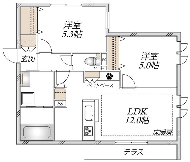 Ｌａ　Ｓｅｉｎｅ（ラ　セーヌ）（101） 間取り図画像
