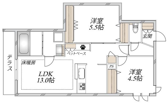 Ｌａ　Ｓｅｉｎｅ（ラ　セーヌ）（102） 間取り図画像