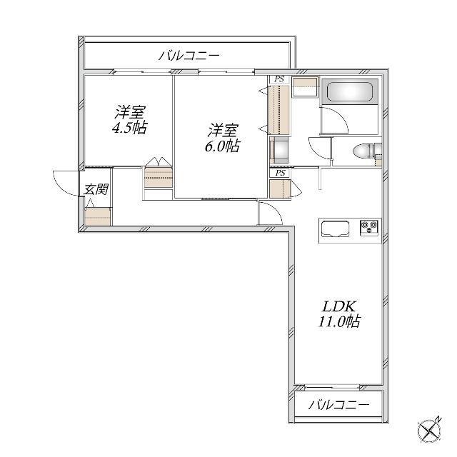グリシーヌ 間取り図画像