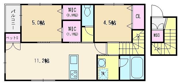 ＨＩＤＡＭＡＲＩ（ヒダマリ） 間取り図画像