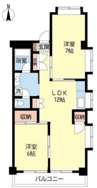 ユーパレス田柄（308） 間取り図画像