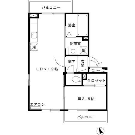 グリーンパーク（302） 間取り図画像