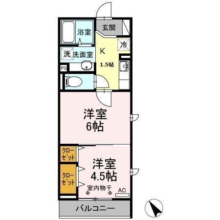 フローレンス北町（206） 間取り図画像