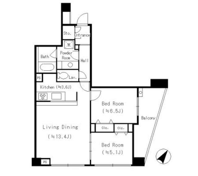 パークキューブ平和台（403） 間取り図画像