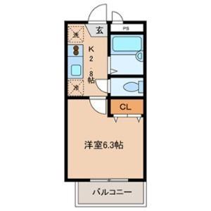 ザ ファースト プレイス（201） 間取り図画像