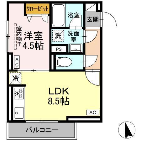 セレスティア羽沢　B棟（303） 間取り図画像