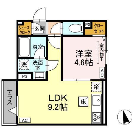 セレスティア羽沢　B棟（104） 間取り図画像