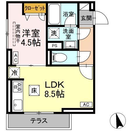 セレスティア羽沢　B棟（103） 間取り図画像