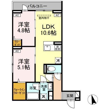 セレスティア羽沢　A棟（302） 間取り図画像