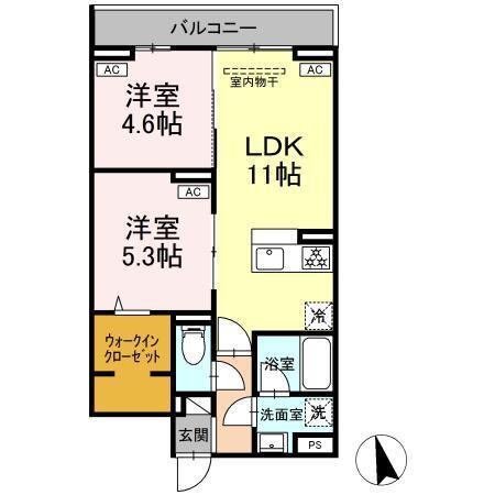 セレスティア羽沢　A棟（201） 間取り図画像