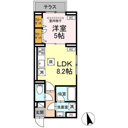 セレスティア羽沢　A棟（101） 間取り図画像