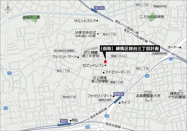 プラネソシエプラス桜台（306） 地形図・案内図