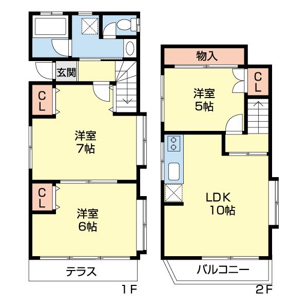 中野区上鷺宮五丁目戸建 間取り図画像