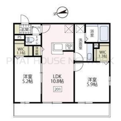 同タイプの他のお部屋の間取り