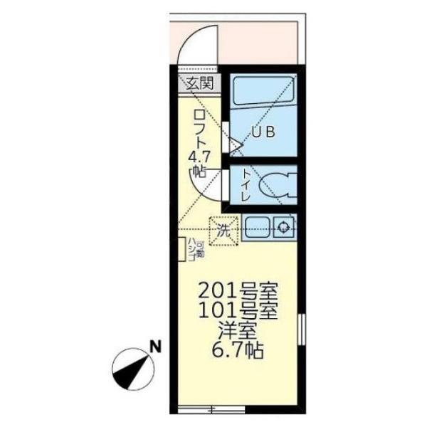 二子新地ハーバート・サイモン（201） 間取り図画像