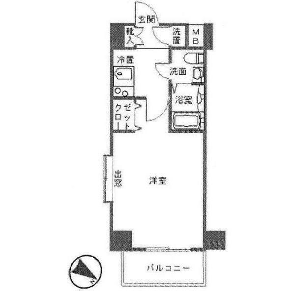 世田谷区用賀マンション 間取り図画像