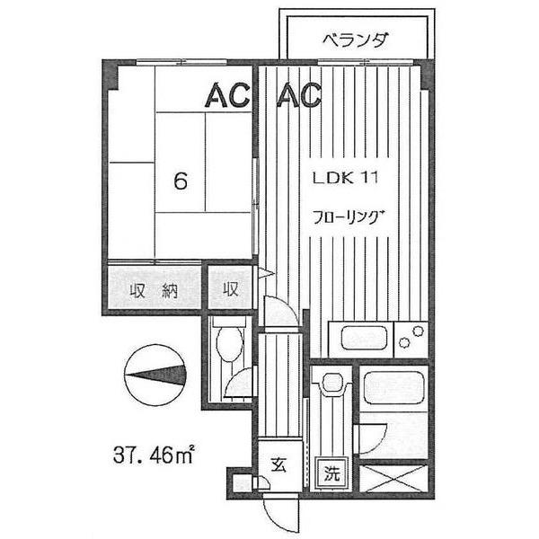 世田谷区弦巻マンション 間取り図画像
