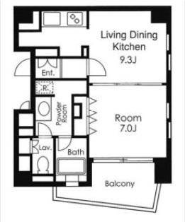 世田谷区用賀マンション 間取り図画像