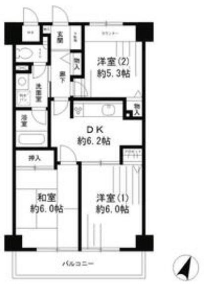 パークヒルズ鷺沼弐番館（210） 間取り図画像