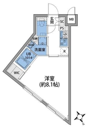 世田谷区桜新町マンション 間取り図画像
