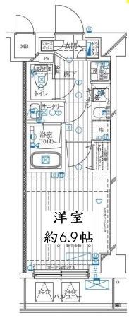 レガリス溝の口（507） 間取り図画像