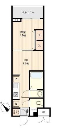 世田谷区用賀マンション 間取り図画像