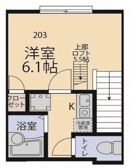 世田谷区上用賀アパート 間取り図画像