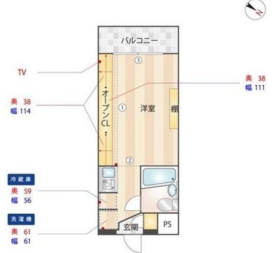 世田谷区弦巻マンション 間取り図画像
