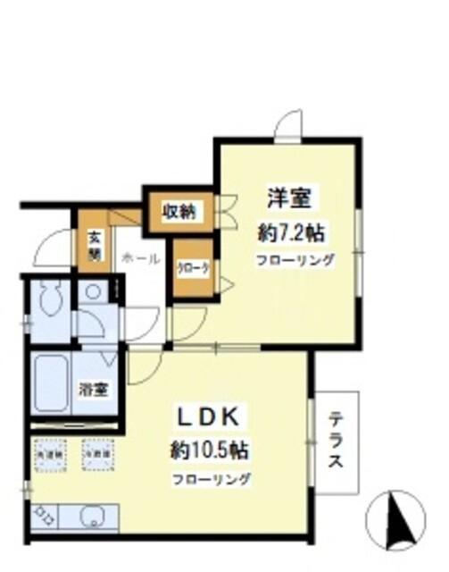 世田谷区瀬田アパート 間取り図画像