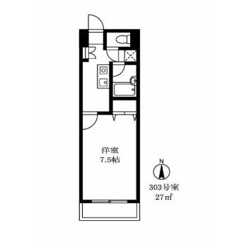 世田谷区弦巻マンション 間取り図画像