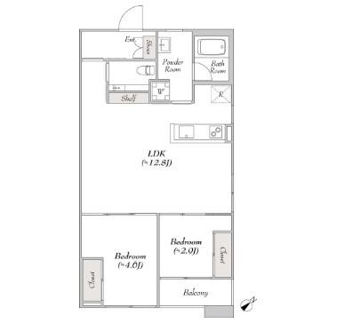 世田谷区世田谷マンション 間取り図画像