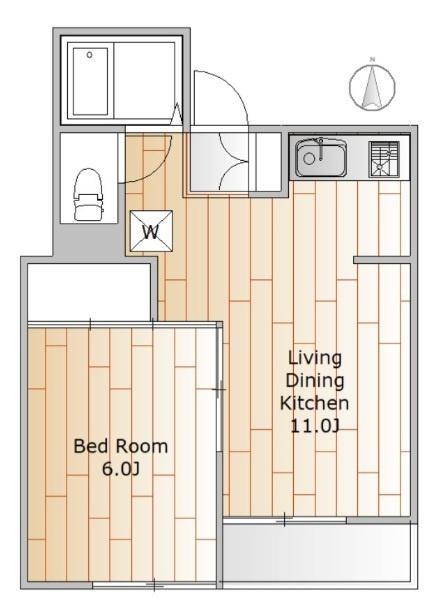 世田谷区弦巻マンション 間取り図画像
