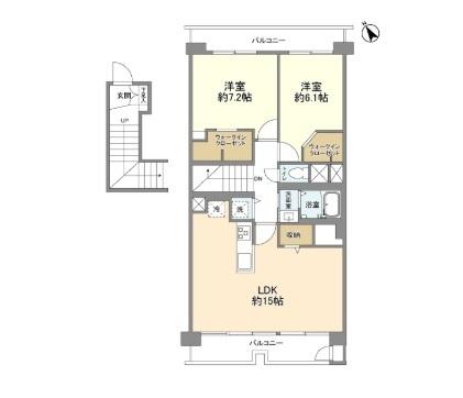 世田谷区上用賀マンション 間取り図画像