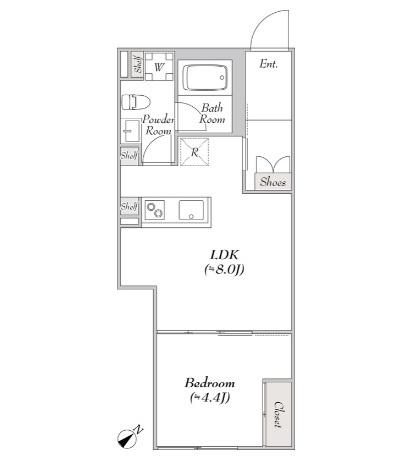 世田谷区世田谷マンション 間取り図画像